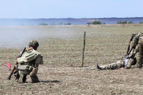 Морпехи в Одесской области тренировались наступать 